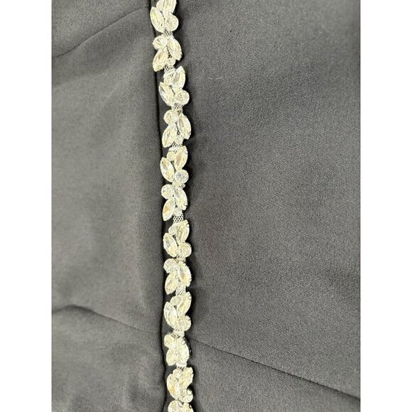 Motf Rhinestone Belt Black Square Neck Dress Size M - Picture 7 of 10